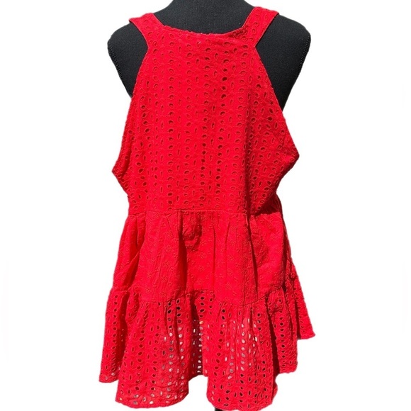 Cherish the Moment Babydoll Tank Top- Scarlet‎ Red - Picture 5 of 16